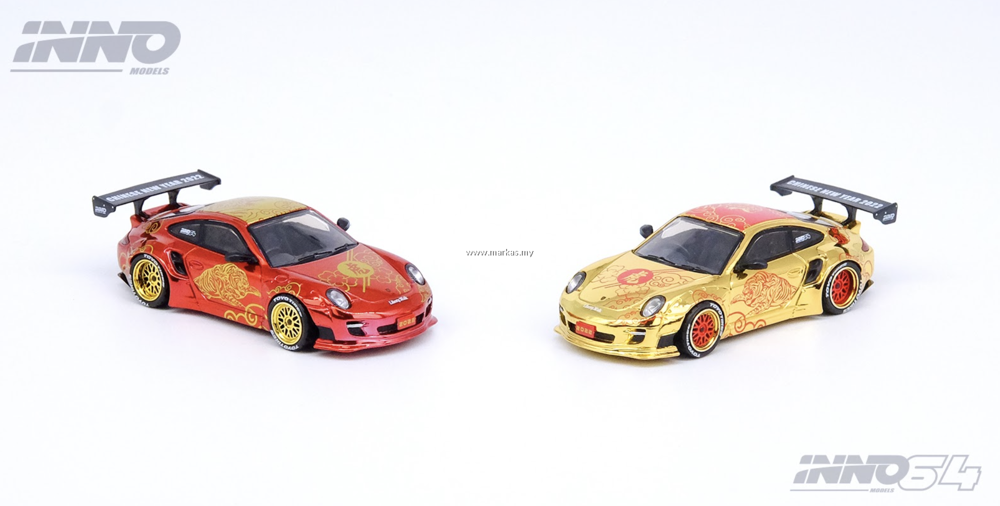 INNO MODELS INNO64 1/64 PORSCHE 997 LBWK YEAR OF THE TIGER 2022