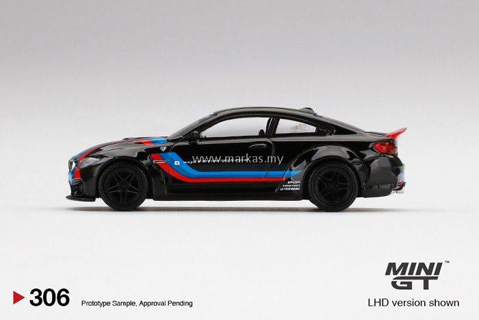 ミニカー BMW M CAR COLLECTION MINI GT X MIJO EXCLUSIVE 1/64 #306 LB☆WORKS BMW M4 BLACK WITH M