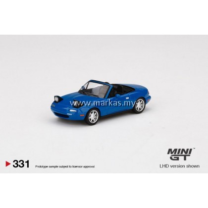 MINI GT 1/64 #331 MAZDA MIATA MX-5 (NA) MARINER BLUE HEADLIGHT UP