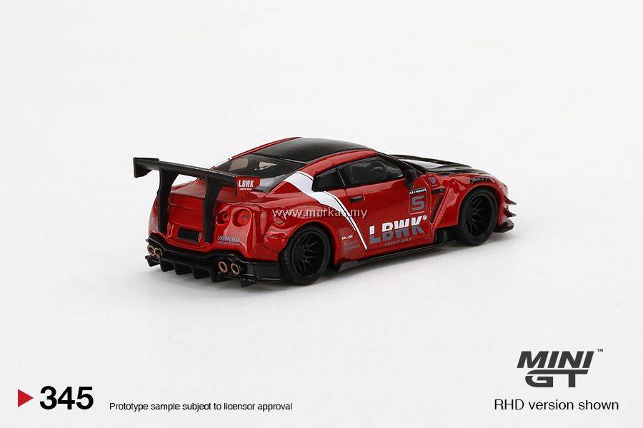 MINI GT 1/64 #345 LB WORKS NISSAN GT-R R35 TYPE 2 REAR WING VER