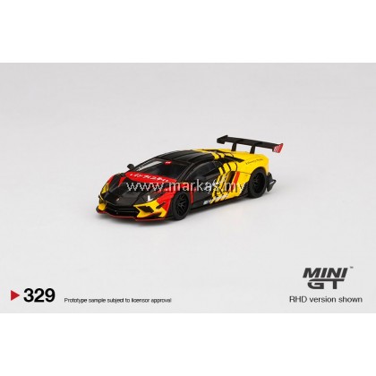 MINI GT 1/64 #329 LB★WORKS LAMBORGHINI AVENTADOR LIMITED EDITION INFINITE MOTORSPORTS