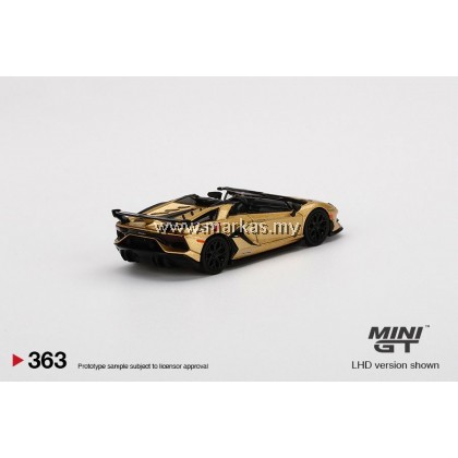 MINI GT 1/64 #363 LAMBORGHINI AVENTADOR SVJ ROADSTER ORO ELIOS MINI GT 1/64 #363 LAMBORGHINI AVENTADOR SVJ ROADSTER ORO ELIOS
