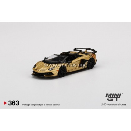 MINI GT 1/64 #363 LAMBORGHINI AVENTADOR SVJ ROADSTER ORO ELIOS MINI GT 1/64 #363 LAMBORGHINI AVENTADOR SVJ ROADSTER ORO ELIOS