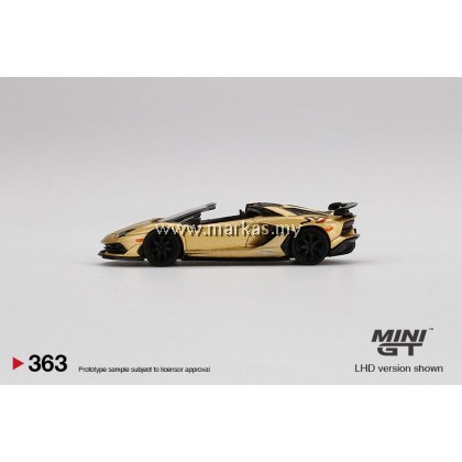 MINI GT 1/64 #363 LAMBORGHINI AVENTADOR SVJ ROADSTER ORO ELIOS MINI GT 1/64 #363 LAMBORGHINI AVENTADOR SVJ ROADSTER ORO ELIOS