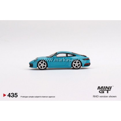 MINI GT 1/64 #435 PORSCHE 911 (992) CARRERA S MIAMI BLUE