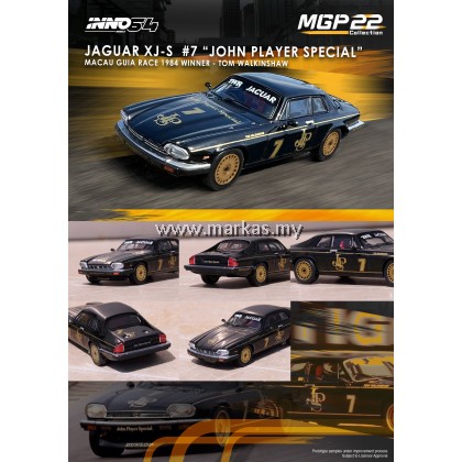 INNO MODELS INNO64 MGP22 1/64 JAGUAR XJ-S #7 JOHN PLAYER SPECIAL MACAU GUAI RACE 1984 WINNER