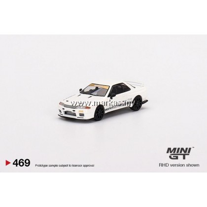 PO) MINI GT 1/64 #469 TOP SECRET NISSAN SKYLINE GT-R VR32 WHITE