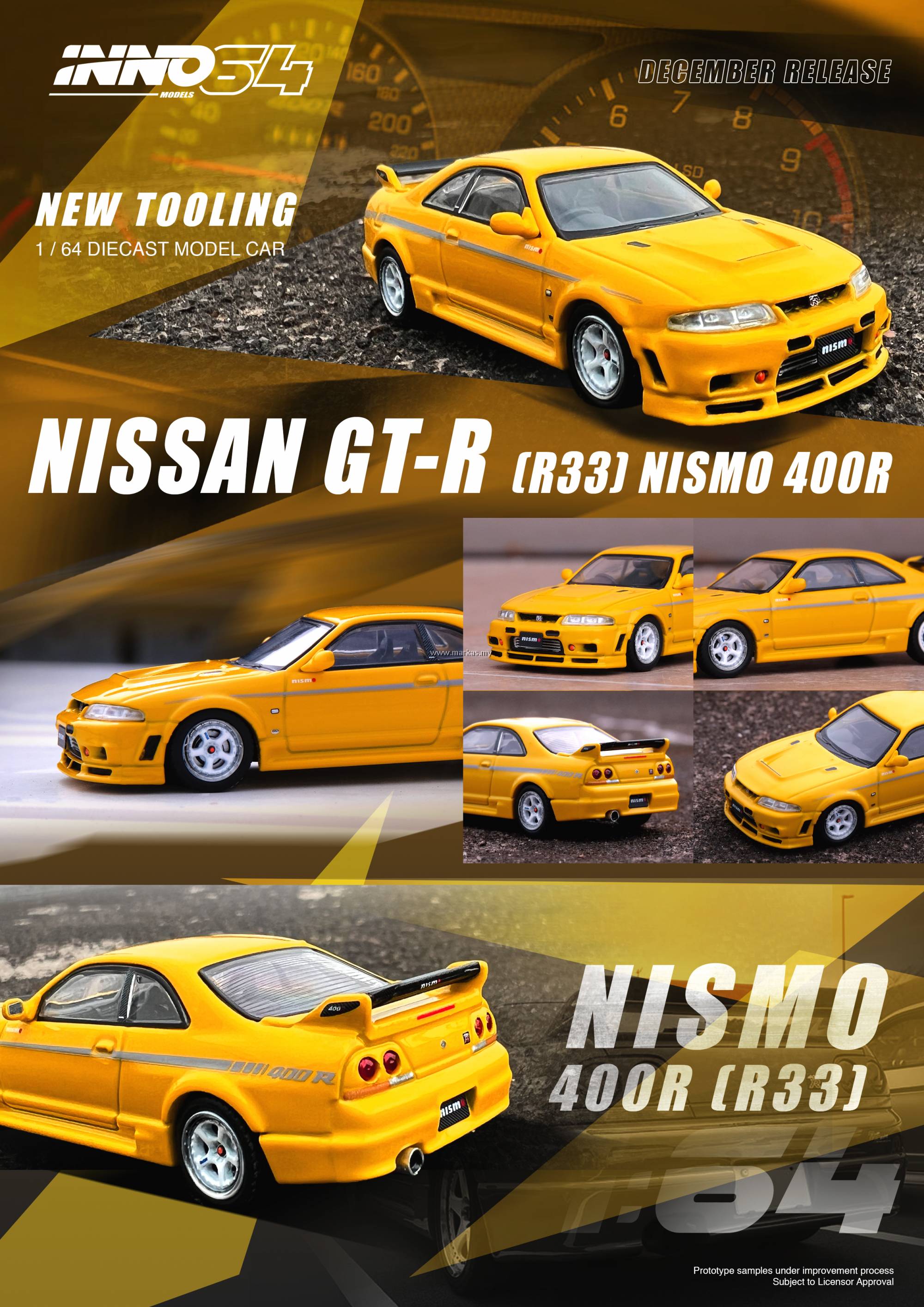 INNO MODELS INNO64 1/64 NISSAN SKYLINE GT-R R33 NISMO 400R