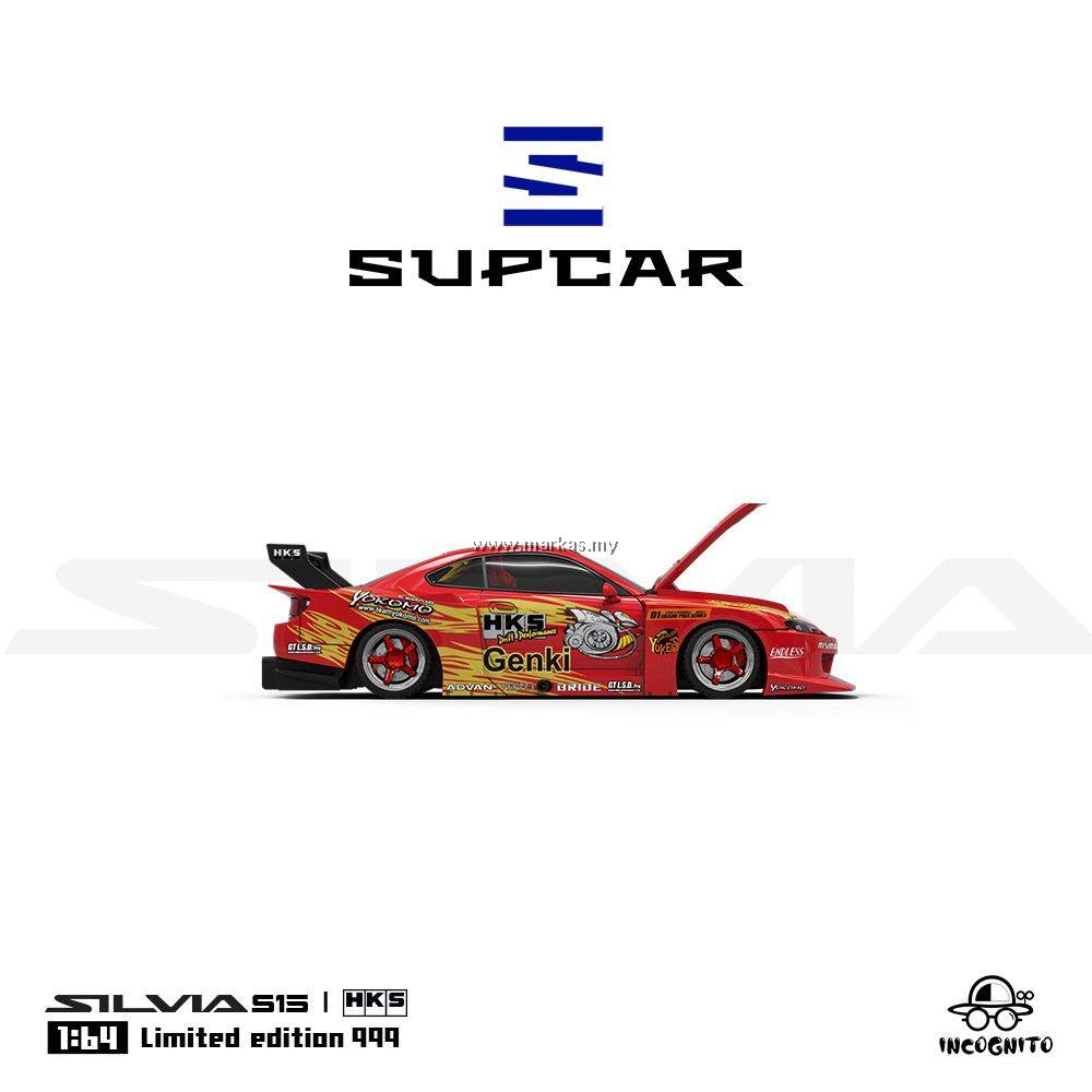 PO) SUPCAR 1/64 NISSAN SILVIA S15 HKS GENKI