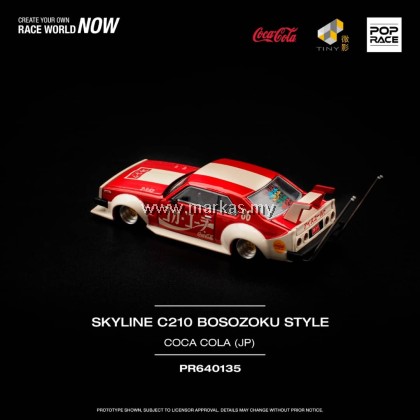 (PO) POP RACE 1/64 PR640135 NISSAN SKYLINE C210 KAIDO RACER BOSOZOKU STYLE - COCA COLA JP