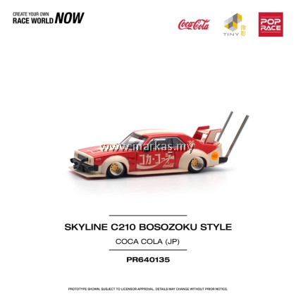(PO) POP RACE 1/64 PR640135 NISSAN SKYLINE C210 KAIDO RACER BOSOZOKU STYLE - COCA COLA JP