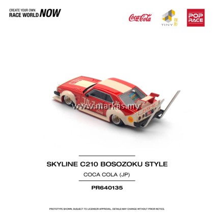 (PO) POP RACE 1/64 PR640135 NISSAN SKYLINE C210 KAIDO RACER BOSOZOKU STYLE - COCA COLA JP