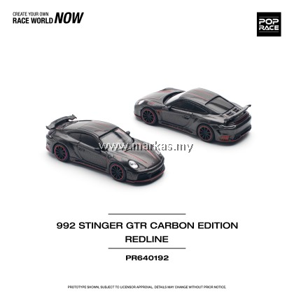 (PO) POP RACE 1/64 PR640192 992 STINGER GTR CARBON EDITION REDLINE