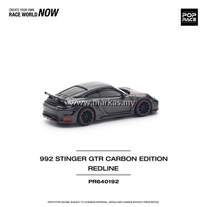 (PO) POP RACE 1/64 PR640192 992 STINGER GTR CARBON EDITION REDLINE