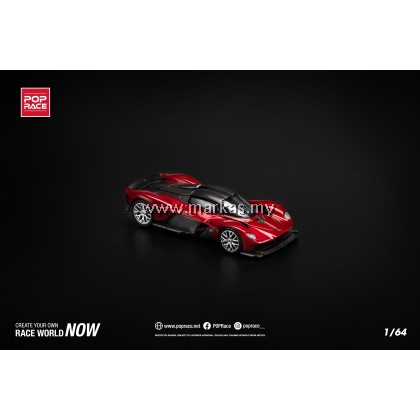 (PO) POP RACE 1/64 PR640152 ASTON MARTIN VALKYRIE SUPERNOVA RED
