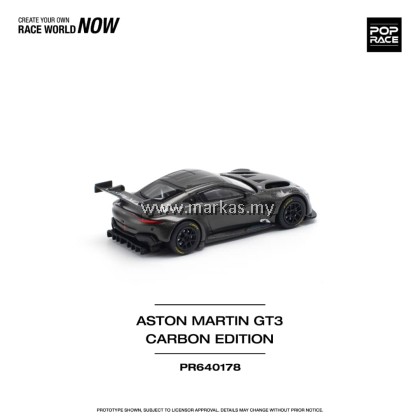 (PO) POP RACE 1/64 PR640178 ASTON MARTIN VANTAGE GT3 CARBON EDITION