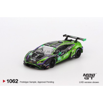 (PO) (STANDARD/BLISTER) MINI GT 1/64 #1062 LAMBORGHINI HURACÁN GT3 EVO2 #78 FORTE RACING 2024 IMSA DAYTONA 24 HRS