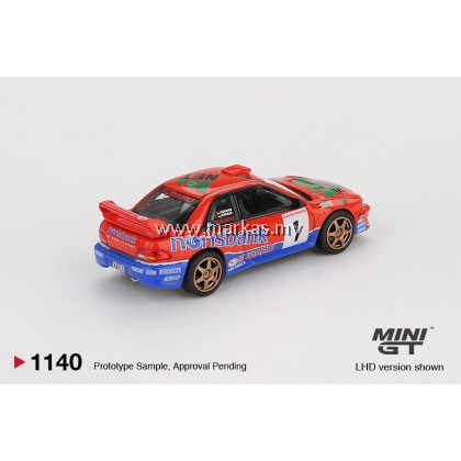 (PO) (STANDARD/BLISTER) MINI GT 1/64 #1140 SUBARU IMPREZA WRC97 #1 1999 DRM CHAMPION