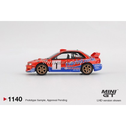 (PO) (STANDARD/BLISTER) MINI GT 1/64 #1140 SUBARU IMPREZA WRC97 #1 1999 DRM CHAMPION