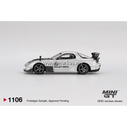 (PO) (STANDARD/BLISTER) MINI GT 1/64 #1106 MAZDA RX-7 RE-AMEMIYA SILVER METALLIC (PO) (STANDARD/BLISTER) MINI GT 1/64 #1106 MAZDA RX-7 RE-AMEMIYA SILVER METALLIC
