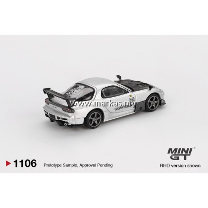 (PO) (STANDARD/BLISTER) MINI GT 1/64 #1106 MAZDA RX-7 RE-AMEMIYA SILVER METALLIC (PO) (STANDARD/BLISTER) MINI GT 1/64 #1106 MAZDA RX-7 RE-AMEMIYA SILVER METALLIC