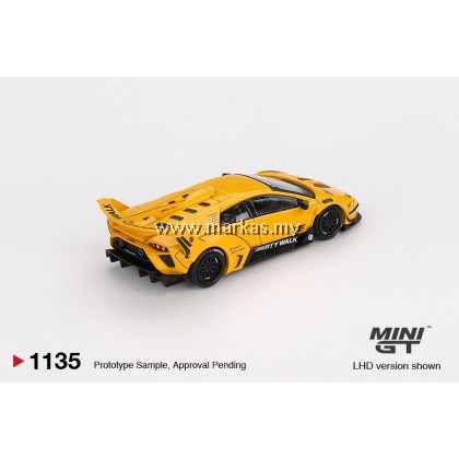 (PO) (STANDARD/BLISTER) MINI GT 1/64 #1135 LB-SILHOUETTE WORKS MURCIELAGO GT EVO YELLOW (PO) (STANDARD/BLISTER) MINI GT 1/64 #1135 LB-SILHOUETTE WORKS MURCIELAGO GT EVO YELLOW