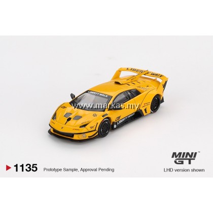 (PO) (STANDARD/BLISTER) MINI GT 1/64 #1135 LB-SILHOUETTE WORKS MURCIELAGO GT EVO YELLOW (PO) (STANDARD/BLISTER) MINI GT 1/64 #1135 LB-SILHOUETTE WORKS MURCIELAGO GT EVO YELLOW