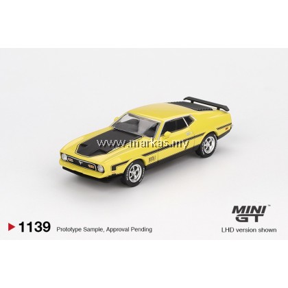 (PO) (STANDARD/BLISTER) MINI GT 1/64 #1139 FORD MUSTANG MACH1 GRABBER YELLOW (PO) (STANDARD/BLISTER) MINI GT 1/64 #1139 FORD MUSTANG MACH1 GRABBER YELLOW