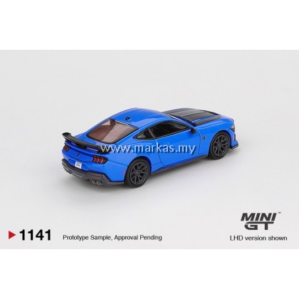 (PO) (STANDARD/BLISTER) MINI GT 1/64 #1141 FORD MUSTANG DARK HORSE 2024 GRABBER BLUE