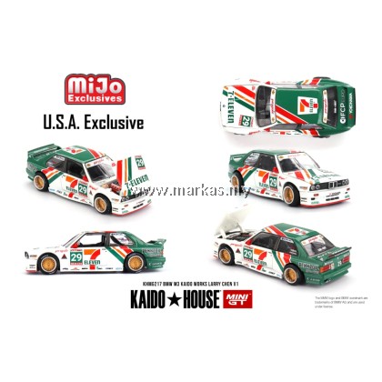 (PO) MINI GT X KAIDO HOUSE 1/64 KHMG217 BMW M3 KAIDO WORKS LARRY CHEN V1 USA EXCLUSIVE