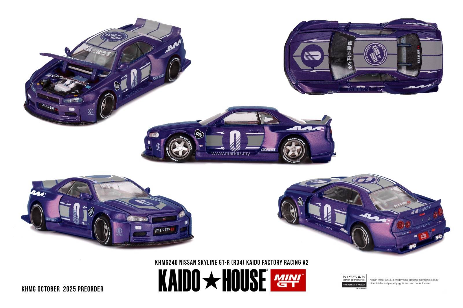 PO) MINI GT X KAIDO HOUSE 1/64 KHMG240 NISSAN SKYLINE GT-R (R34
