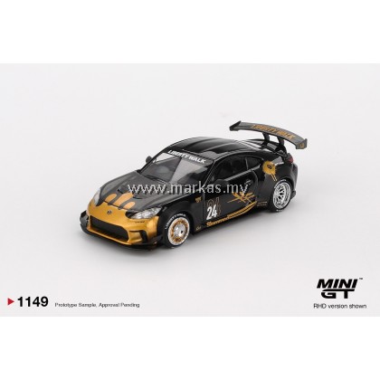(PO) (STANDARD/BLISTER) MINI GT 1/64 #1149 TOYOTA GR86 LB★NATION BLACK / GOLD