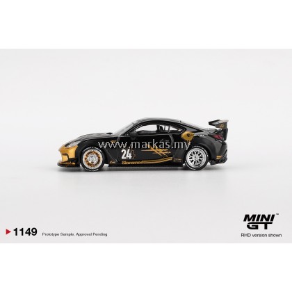 (PO) (STANDARD/BLISTER) MINI GT 1/64 #1149 TOYOTA GR86 LB★NATION BLACK / GOLD