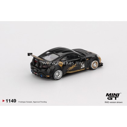 (PO) (STANDARD/BLISTER) MINI GT 1/64 #1149 TOYOTA GR86 LB★NATION BLACK / GOLD