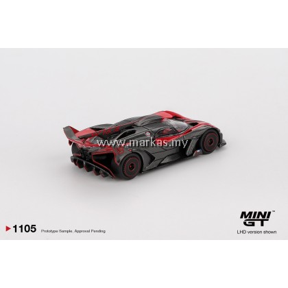(PO) (STANDARD/BLISTER) MINI GT 1/64 #1105 BUGATTI BOLIDE RED