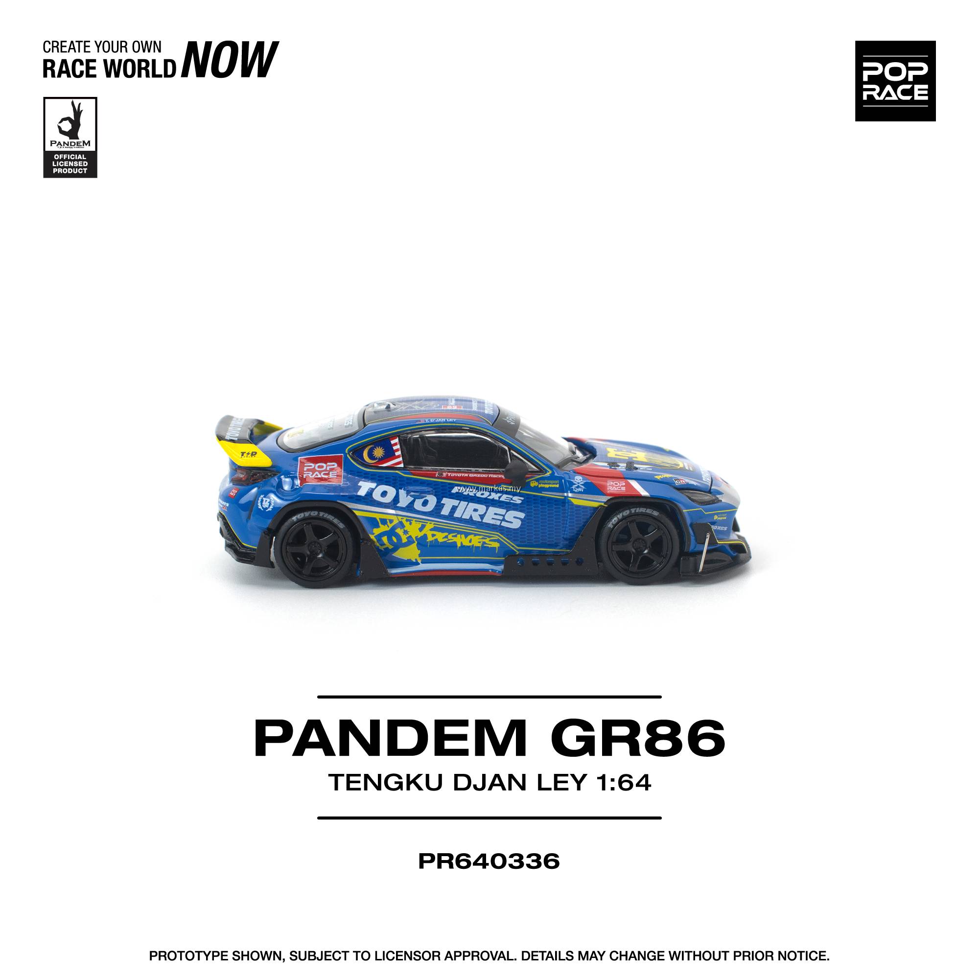 PO) POP RACE 1/64 PR640336 PANDEM GR 86 TENGKU DJAN LEY