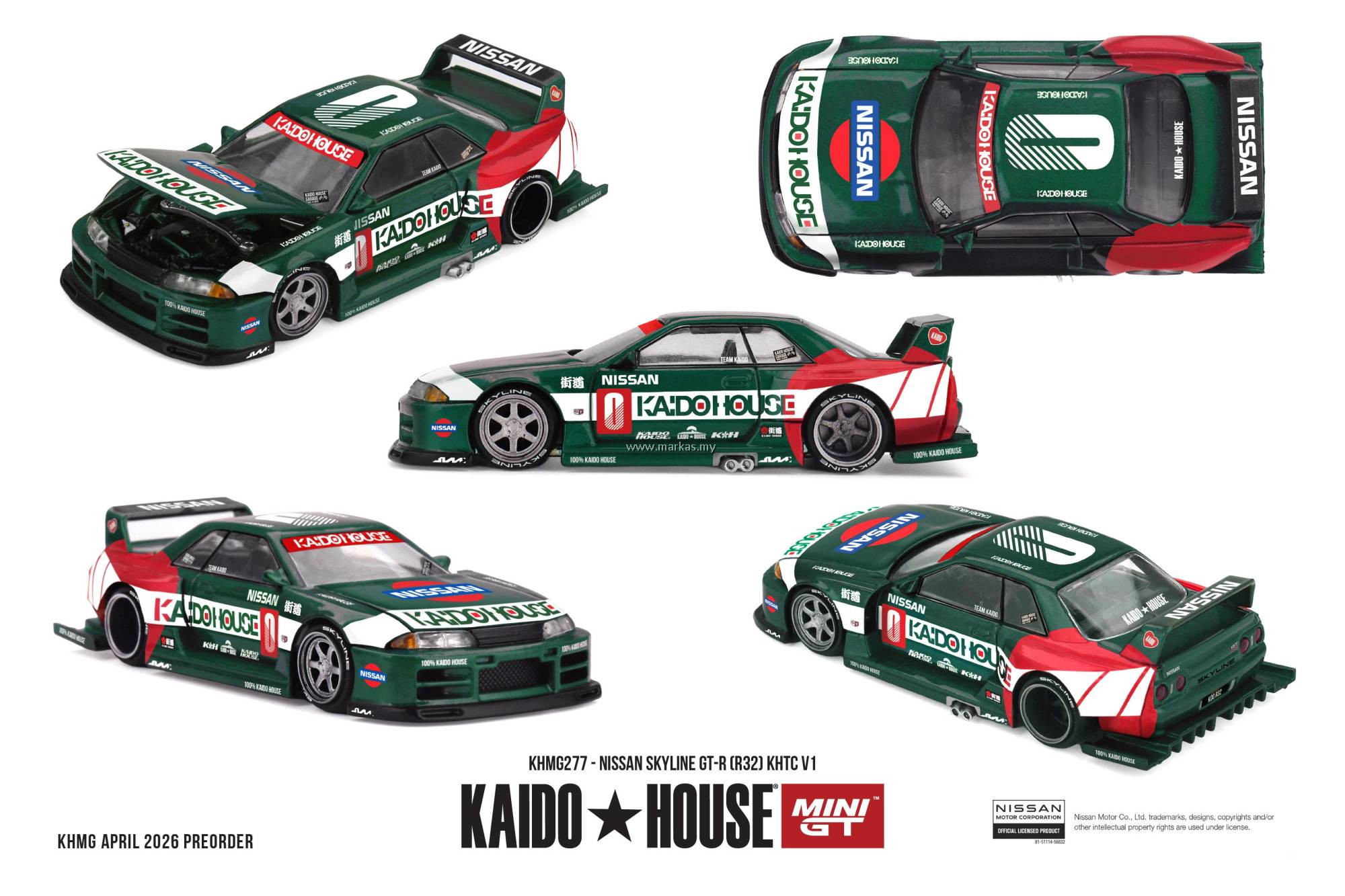 PO) MINI GT X KAIDO HOUSE 1/64 KHMG277 NISSAN SKYLINE GT-R (R32