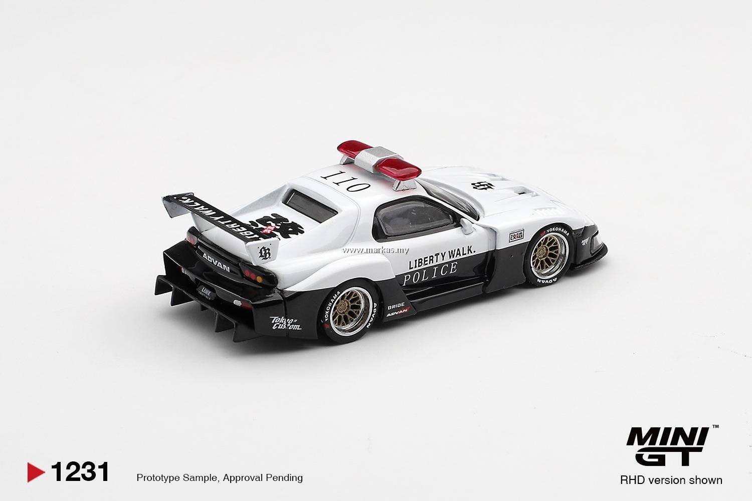 PO) (STANDARD/BLISTER) MINI GT 1/64 #1231 MAZDA RX-7 LB-SUPER