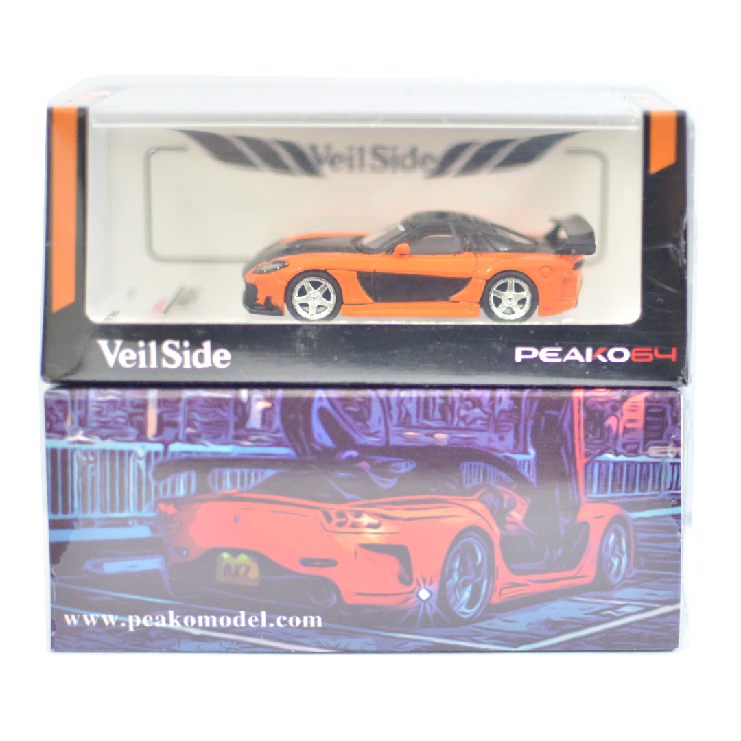 PEAKO MODEL PEAKO64 1/64 MAZDA RX7 VEILSIDE FORTUNE 7 ORANGE BLACK