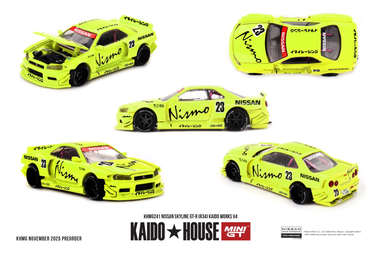 PO) MINI GT X KAIDO HOUSE 1/64 KHMG241 NISSAN SKYLINE GT-R (R34